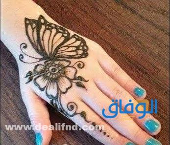 نقش حناء للأطفال فراشة